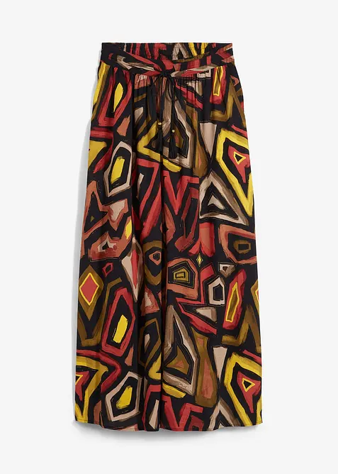 Maxiskjørt i lett viskose, bonprix