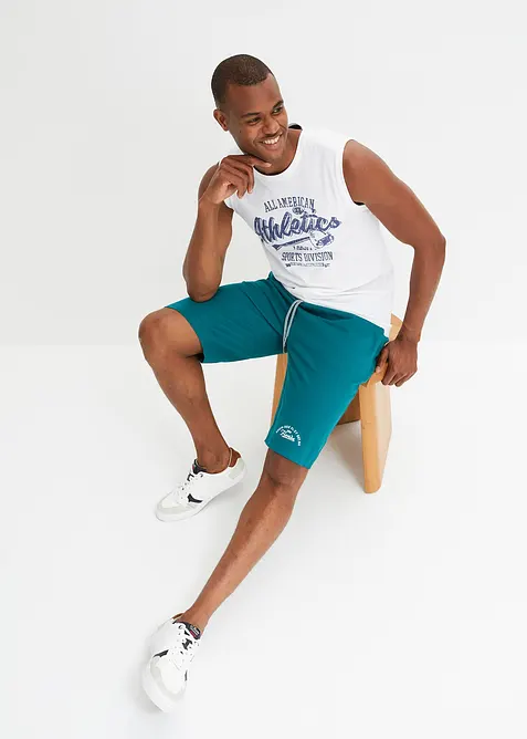 Jersey bermudashorts i 100% &oslash;kologisk bomull, bonprix