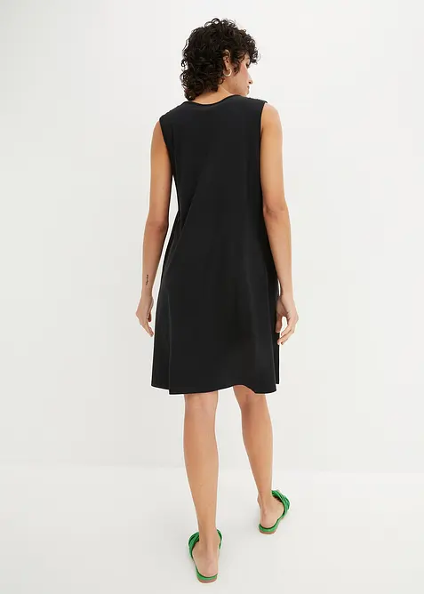 Kort jersey-kjole med A-fasong, uten arm, bonprix