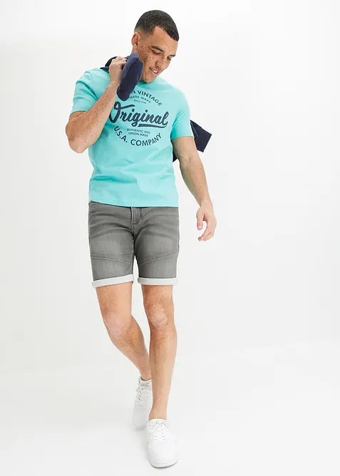 T-skjorte i 100% bomull med V-hals, bonprix