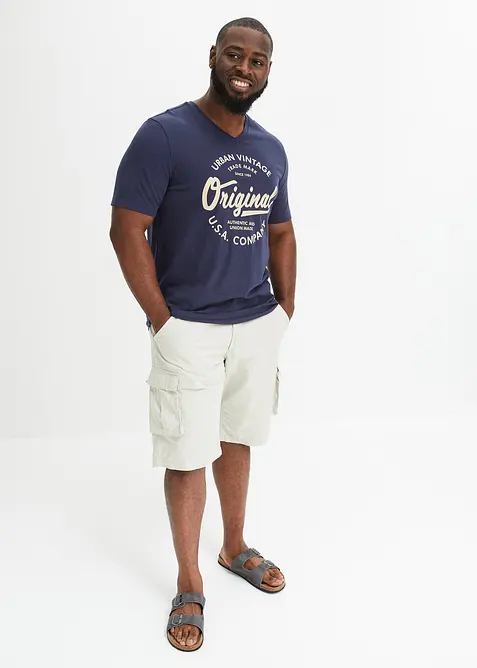 T-skjorte i 100% bomull med V-hals, bonprix