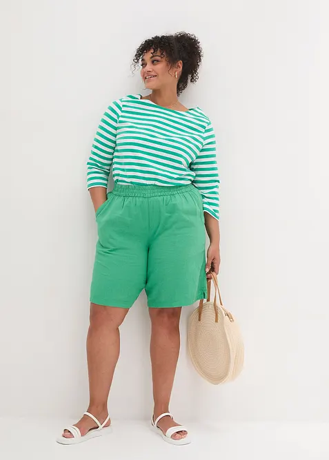 Slip on-shorts av luftig linmiks, bonprix