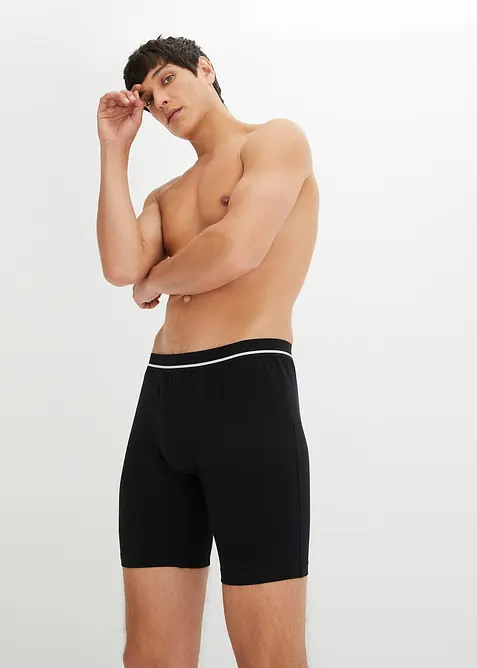 Boksershorts i ettersittende modell med ben (3-pack), bonprix