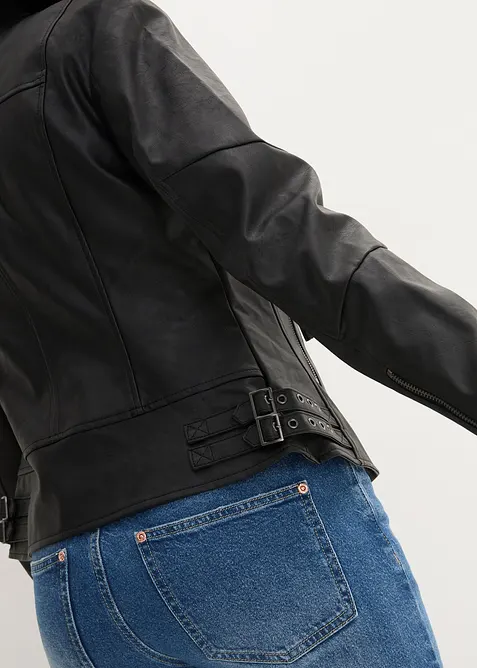 Jakke i imitert skinn i 100% viskose, bonprix