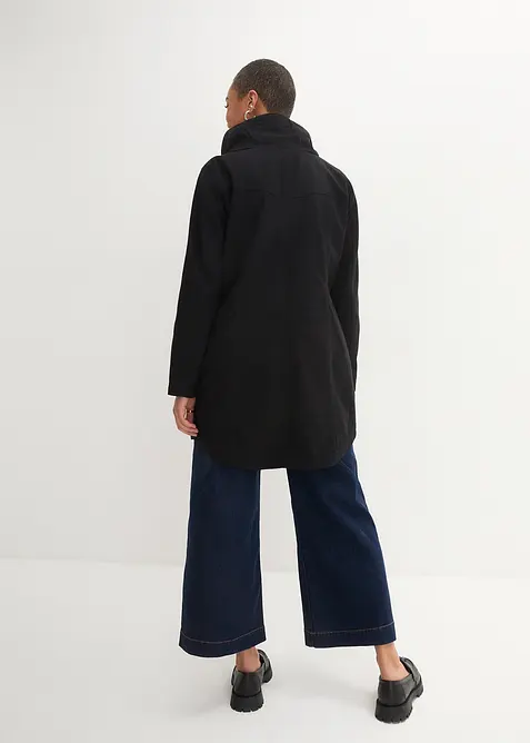 Kort bomullsparkas med st&aring;krage, innsvinget, bonprix