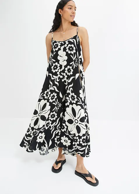 Vid kjole med stropper av lett viskose, bonprix