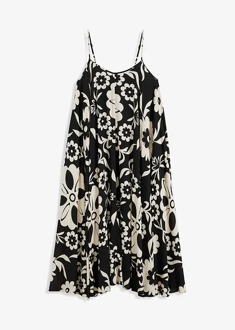 Vid kjole med stropper av lett viskose, bonprix