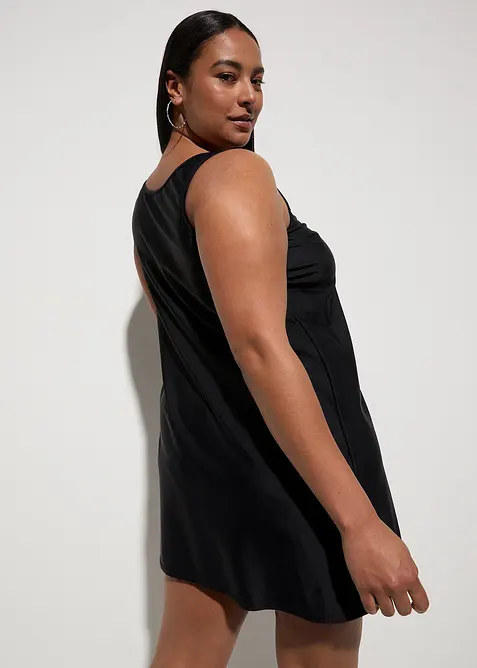 Lang tankini i hurtigtørkende materiale med blonder (2-delt sett), bonprix