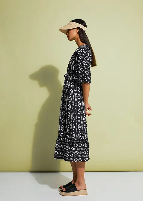 Midikjole i jersey, bonprix