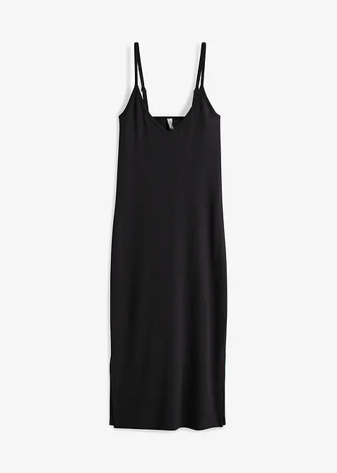 Ribbet Bodycon-kjole av elastisk bomullsmiks, bonprix