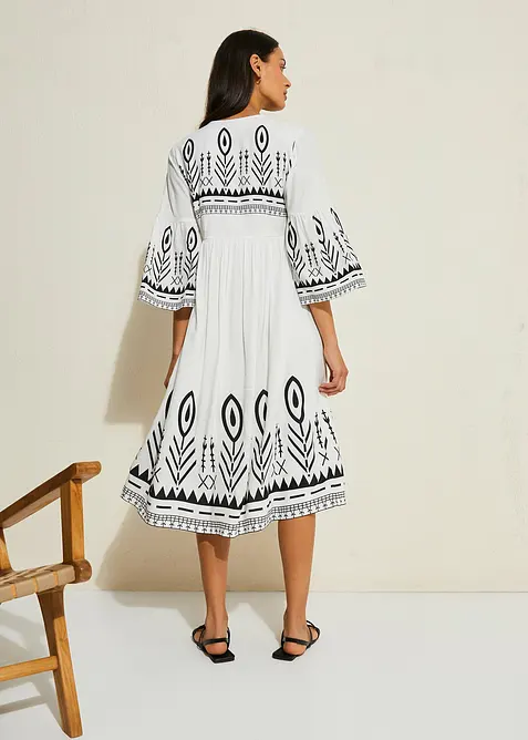 Midikjole i lett viskose, bonprix