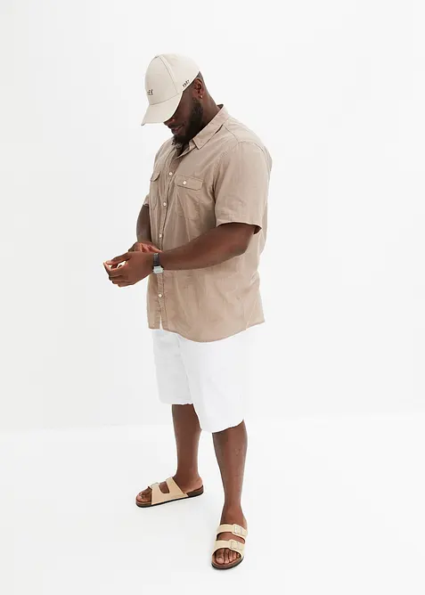 Chinos-bermuda i 100% bomull, Regular Fit, bonprix