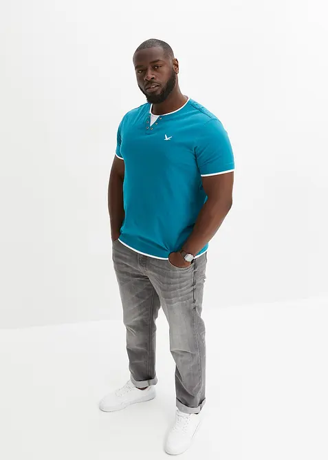 Kortermet 2-i-1-topp (2-pack), bonprix