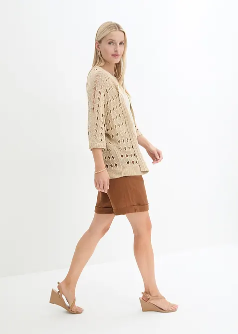 Bermudashorts i 100% lin, bonprix