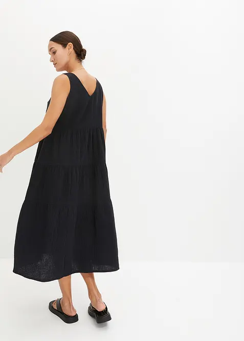 Musselin-kjole i 100% bomull, bonprix