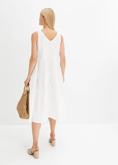 Musselin-kjole i 100% bomull, bonprix