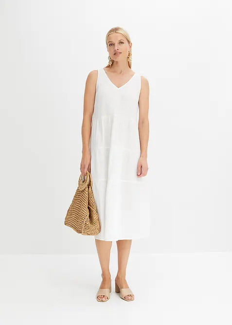 Musselin-kjole i 100% bomull, bonprix