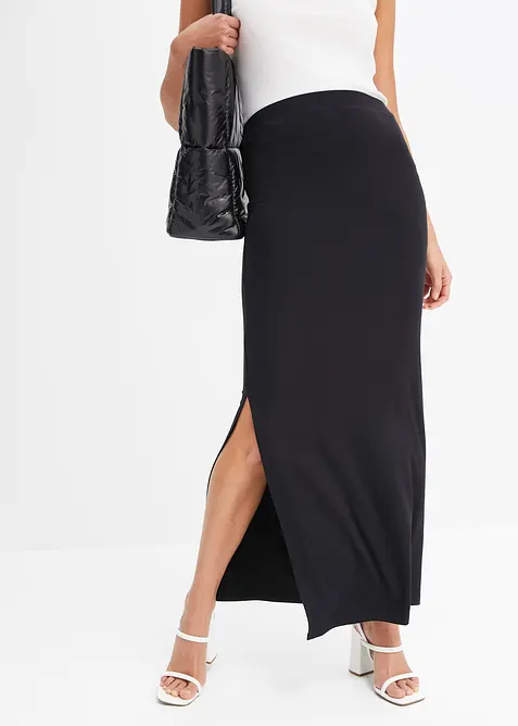 Jerseyskjørt i lett viskose, bonprix