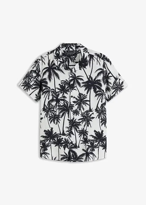 Kortermet skjorte i viskose, Slim Fit, bonprix