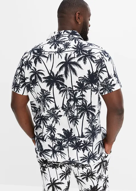 Kortermet skjorte i viskose, Slim Fit, bonprix