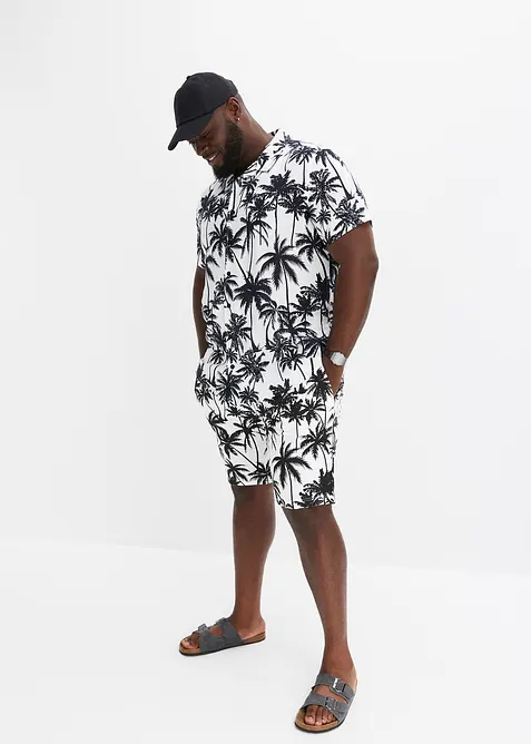 Kortermet skjorte i viskose, Slim Fit, bonprix