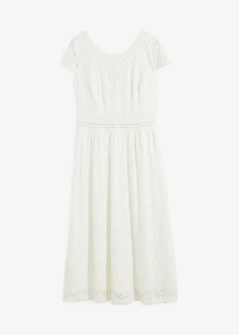 Jerseykjole med heklet innfelling i midjen, bonprix