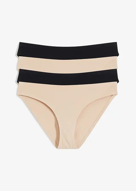 Truse i økologisk bomull, synes nesten ikke under klærne (4-pack), bonprix