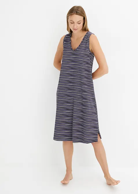 Kort nattkjole i 100% bomull (2-pack), bonprix