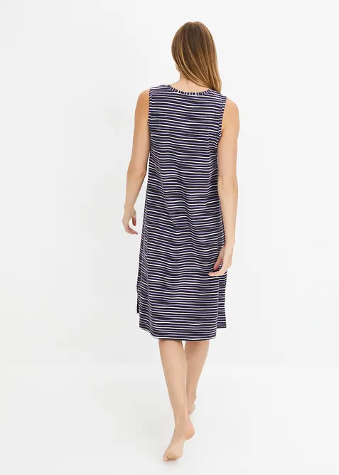 Kort nattkjole i 100% bomull (2-pack), bonprix