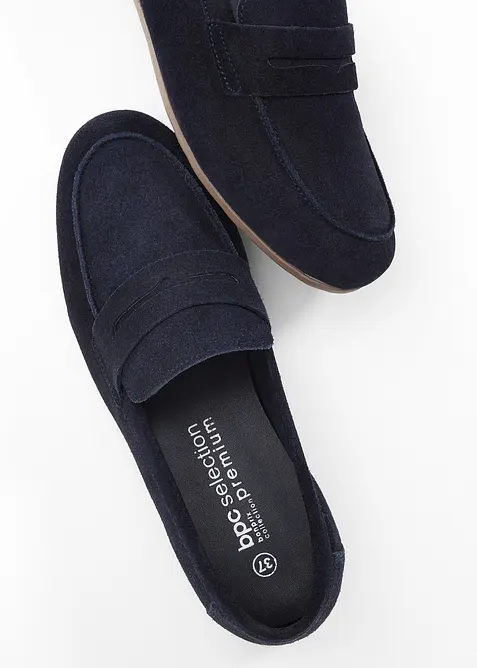 Loafers i semsket skinn, bonprix