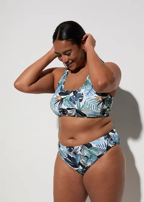 Bustier-bikini (2-delt sett) med kryssende stropper, bonprix
