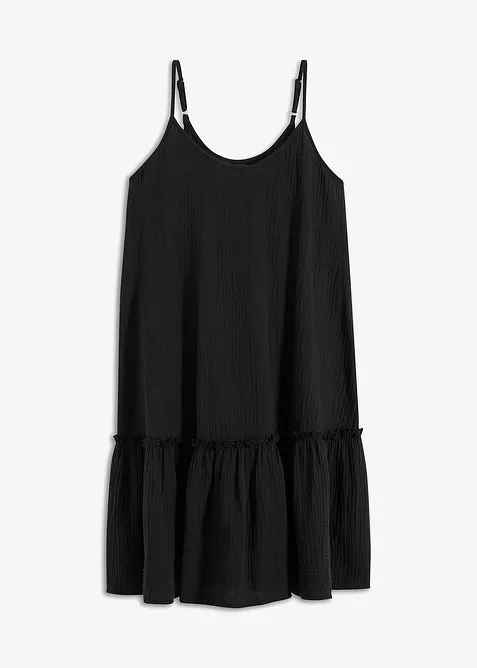 Stroppekjole i musselin, bonprix