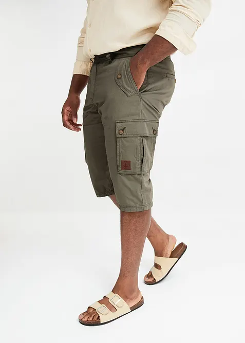 Cargo-bermudashorts i 100% bomull, Regular Fit, bonprix