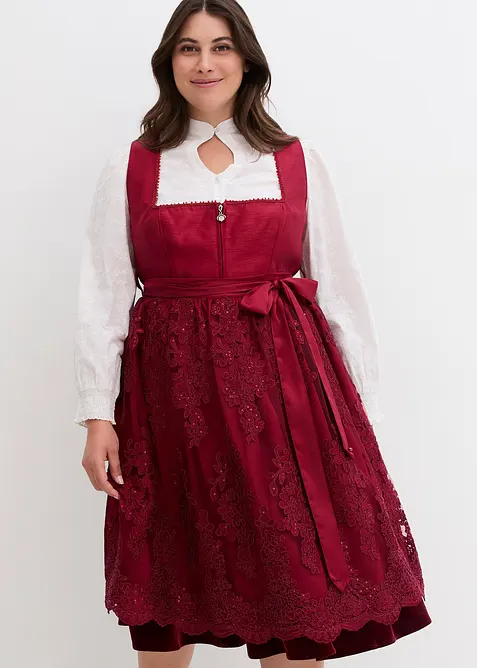 Dirndl med brodert forkle (2-delt sett), bonprix
