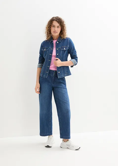 Wide Leg-jeans High Waist, komfortlinning, bonprix