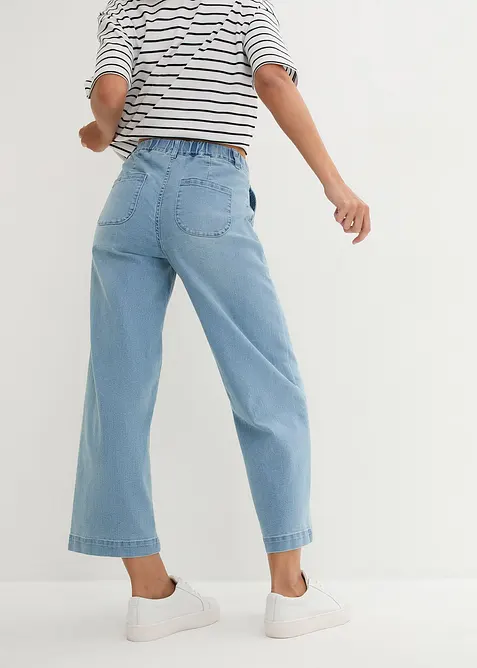 Wide Leg-jeans High Waist, komfortlinning, bonprix