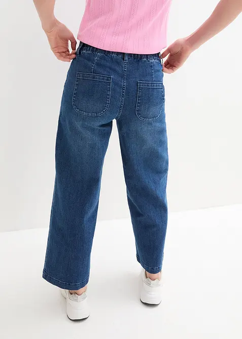 Wide Leg-jeans High Waist, komfortlinning, bonprix