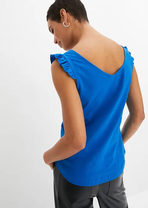 Ermel&oslash;s topp i 100% &oslash;kologisk bomull, bonprix