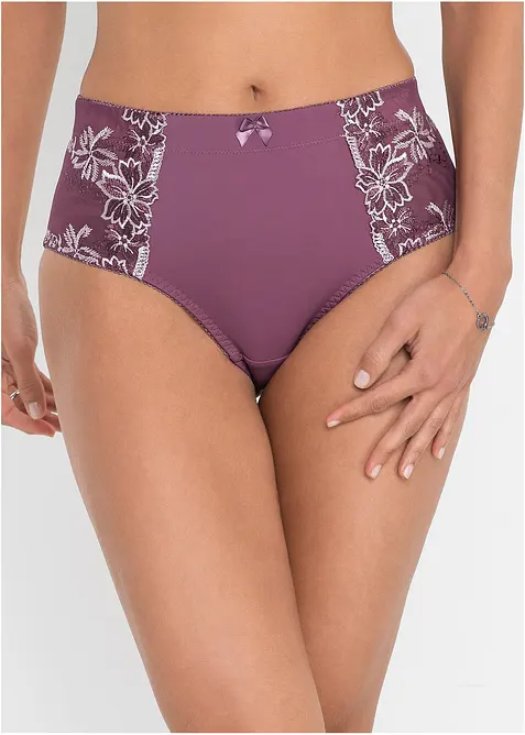 Formende truse med broderi (2-pack), bonprix