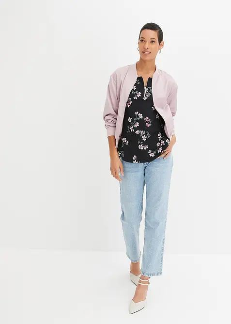 Oversized topp i bomullsmiks, bonprix