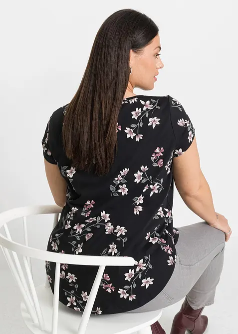 Oversized topp i bomullsmiks, bonprix