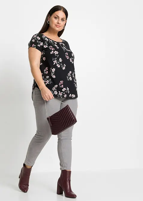 Oversized topp i bomullsmiks, bonprix