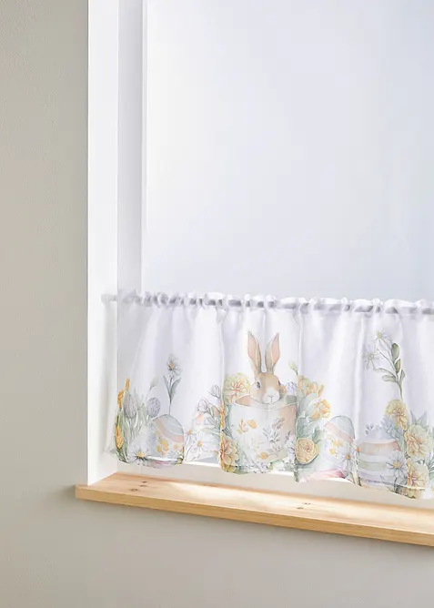 Gardinkappe med p&aring;skem&oslash;nster med hare, bonprix