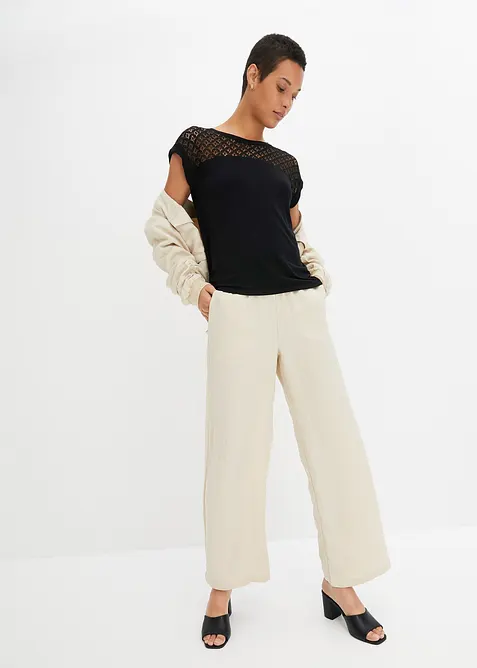 Topp med blonder, bonprix