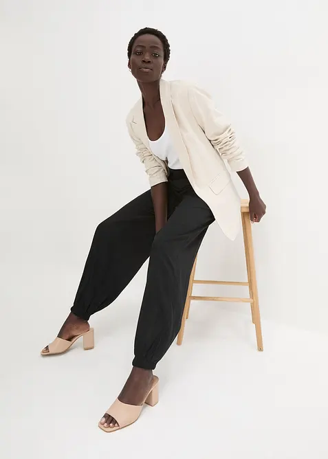 Vid bukse i lett viskose, bonprix