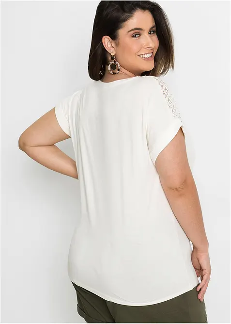 Topp med blonder, bonprix