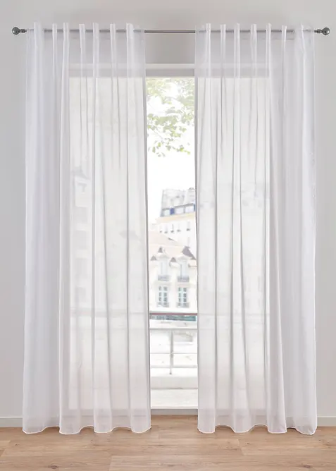 Ensfarget gardin av lett voile (1-pack), bonprix