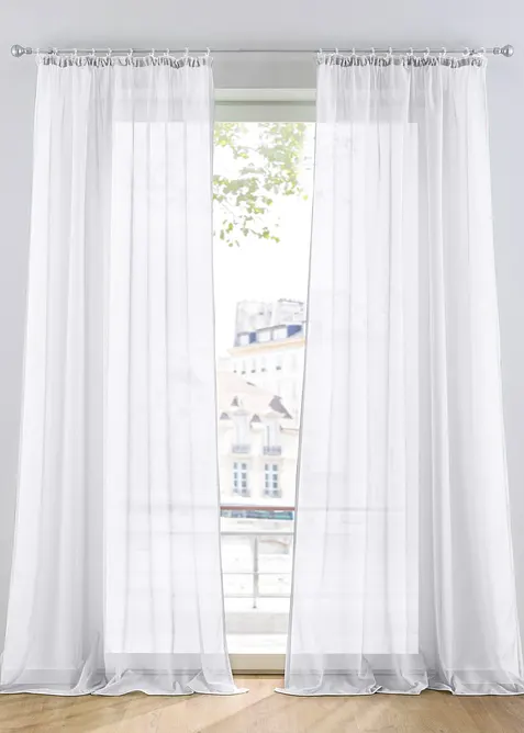 Gardin i lett voile (1-pack), bonprix