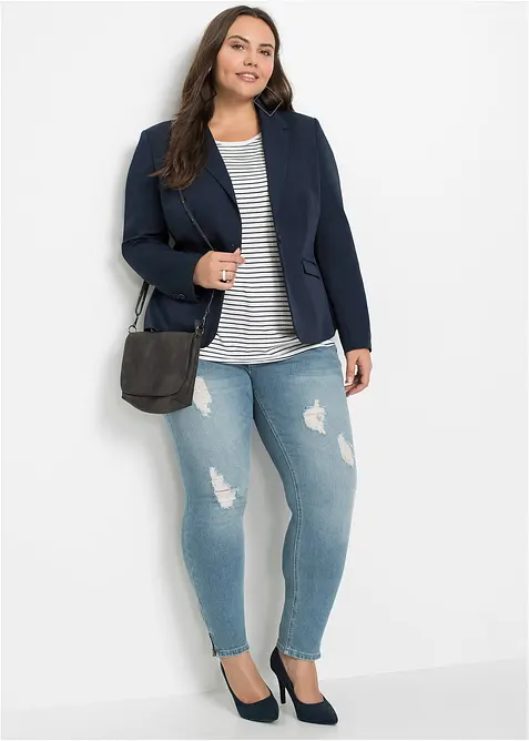 Kort blazer med klaffelommer, bonprix