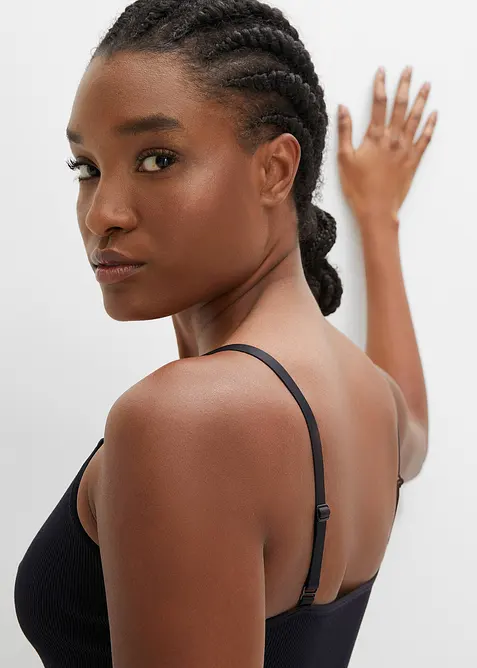 Feel Comfort Seamless-BH-topp i ribbemateriale, bonprix